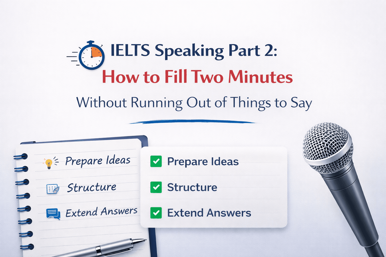 IELTS Speaking Part 2: How to Fill Two Minutes Without Running Out of Things to Say