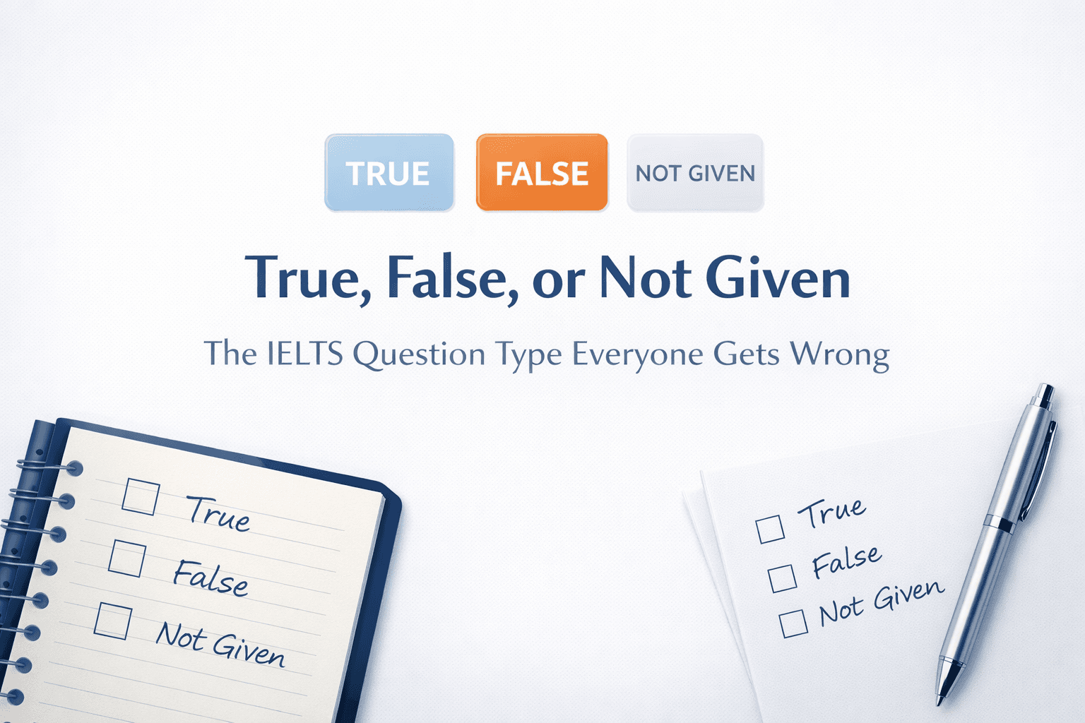 True, False, or Not Given — The IELTS Question Type Everyone Gets Wrong